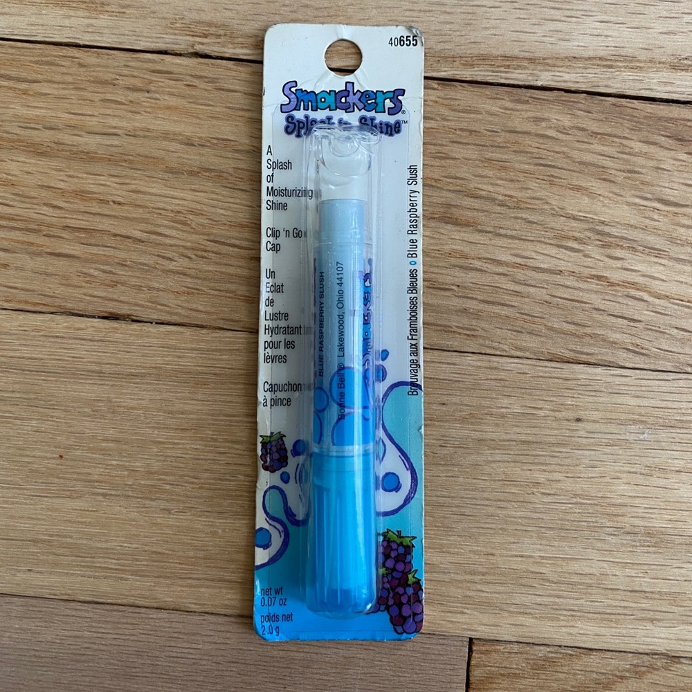 Vintage Lip Smackers splash n shine blue raspberry slush